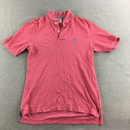 Brooks Brothers Mens Polo Shirt Size XS Pink Logo Collared Rugby