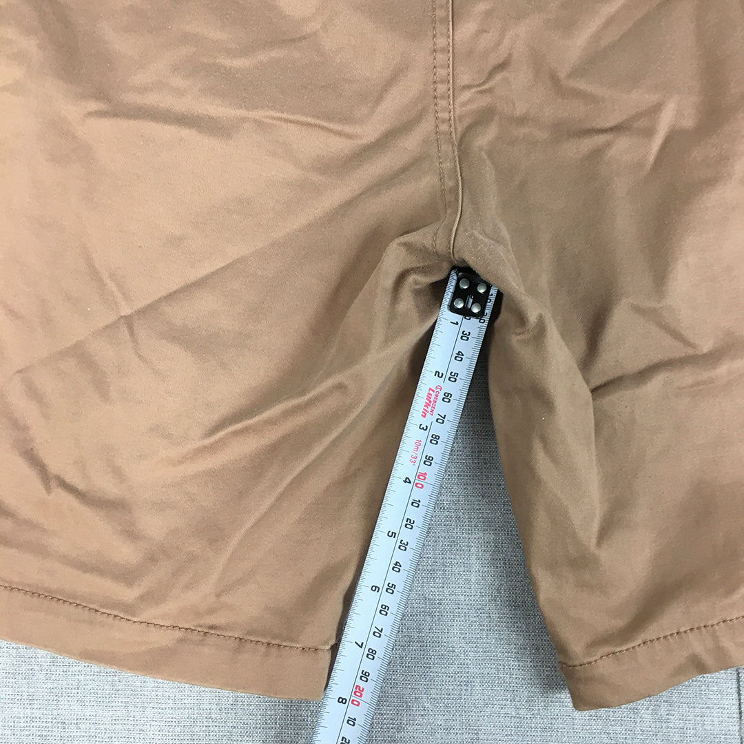 Core Mens Chino Shorts Size 34 Brown Pockets Casual Walking