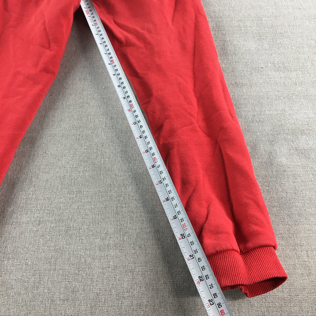 FILA Kids Boys Tracksuit Pants Size 10 Red Logo Pockets Jogger