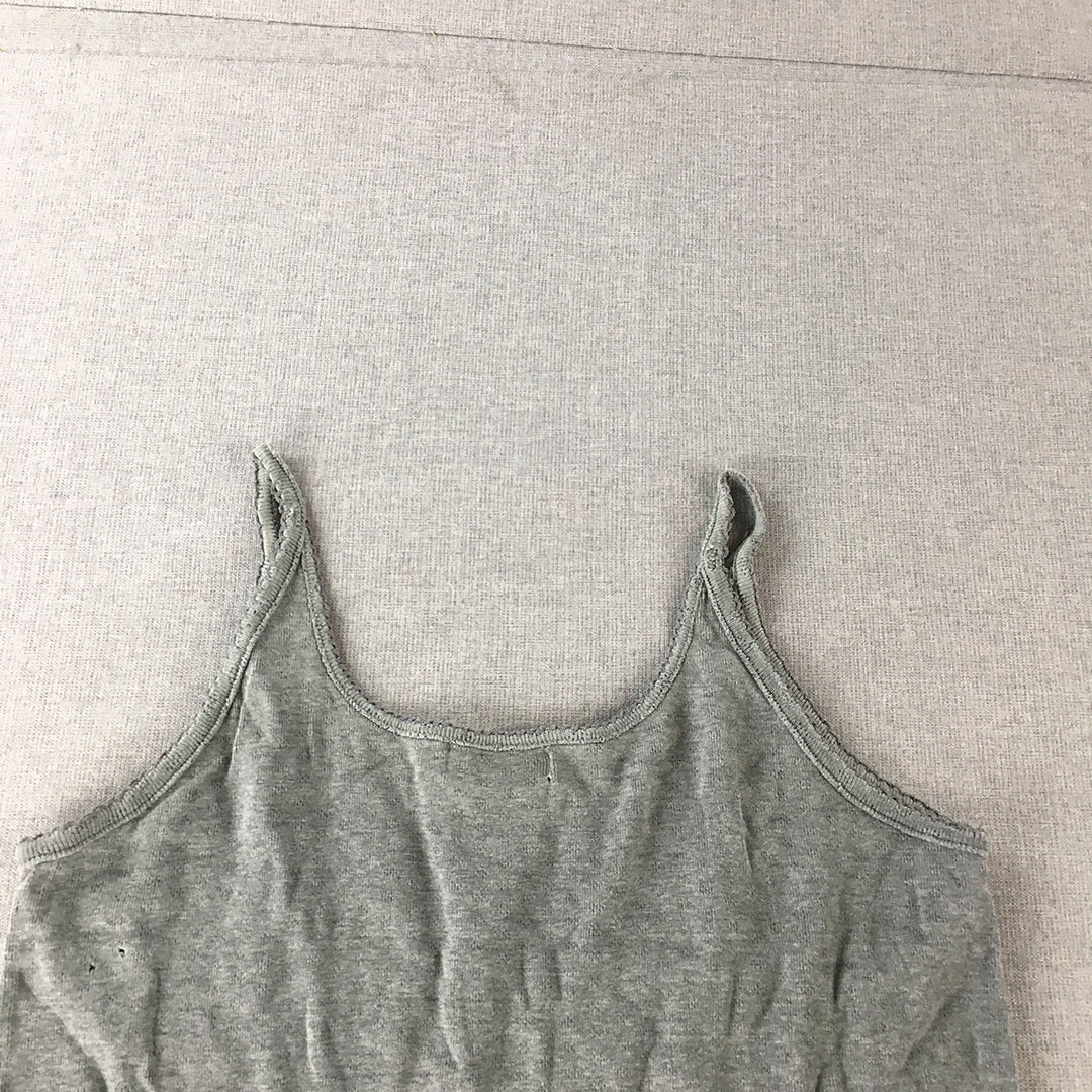 Scarlet Womens Top Size M Grey Sleeveless Knit Cami Shirt