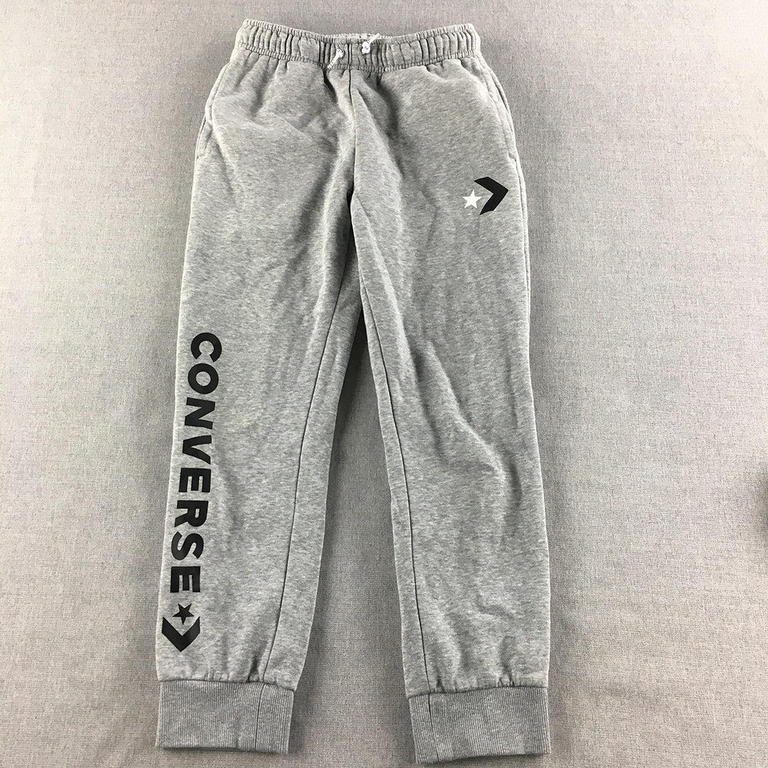 Converse Kids Boys Tracksuit Pants Size M (10 - 12 Years) Grey Logo Jogger