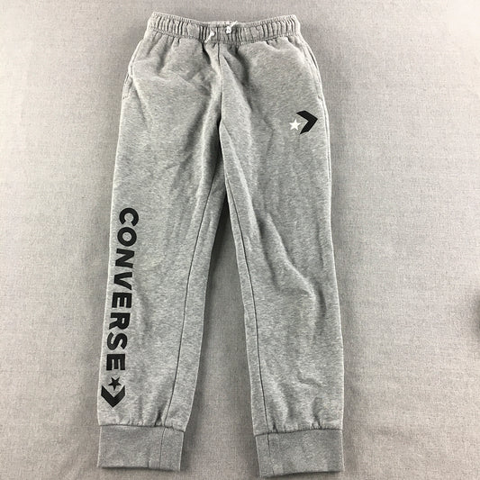 Converse Kids Boys Tracksuit Pants Size M (10 - 12 Years) Grey Logo Jogger