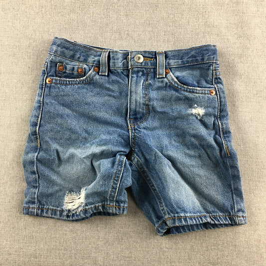 Levi's Kids Girls Denim Shorts Size 6 Blue Pockets Distressed