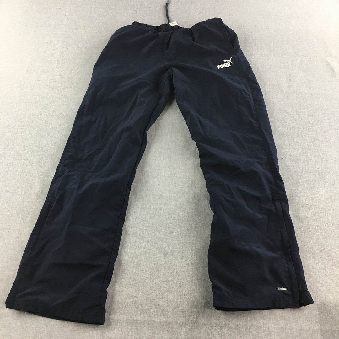 Puma Kids Boys Tracksuit Pants Size 14 (Youth XL) Blue Logo Jogger