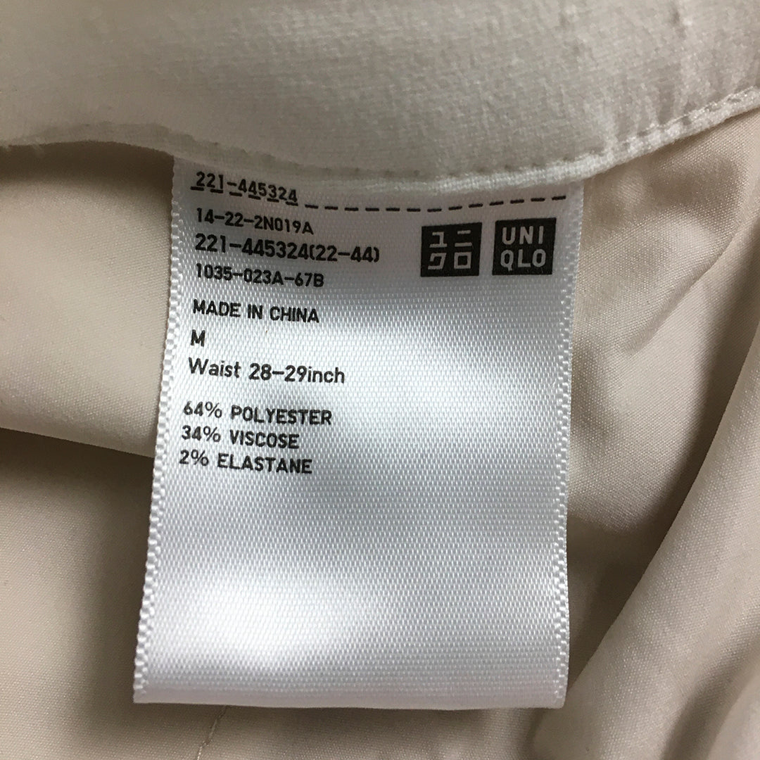 Uniqlo Womens Bermuda Shorts Size M White Pleated