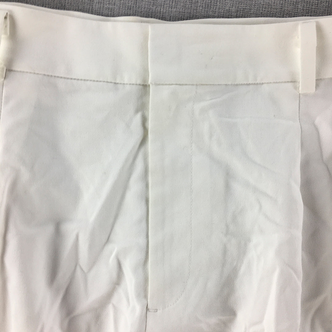 Uniqlo Womens Bermuda Shorts Size M White Pleated