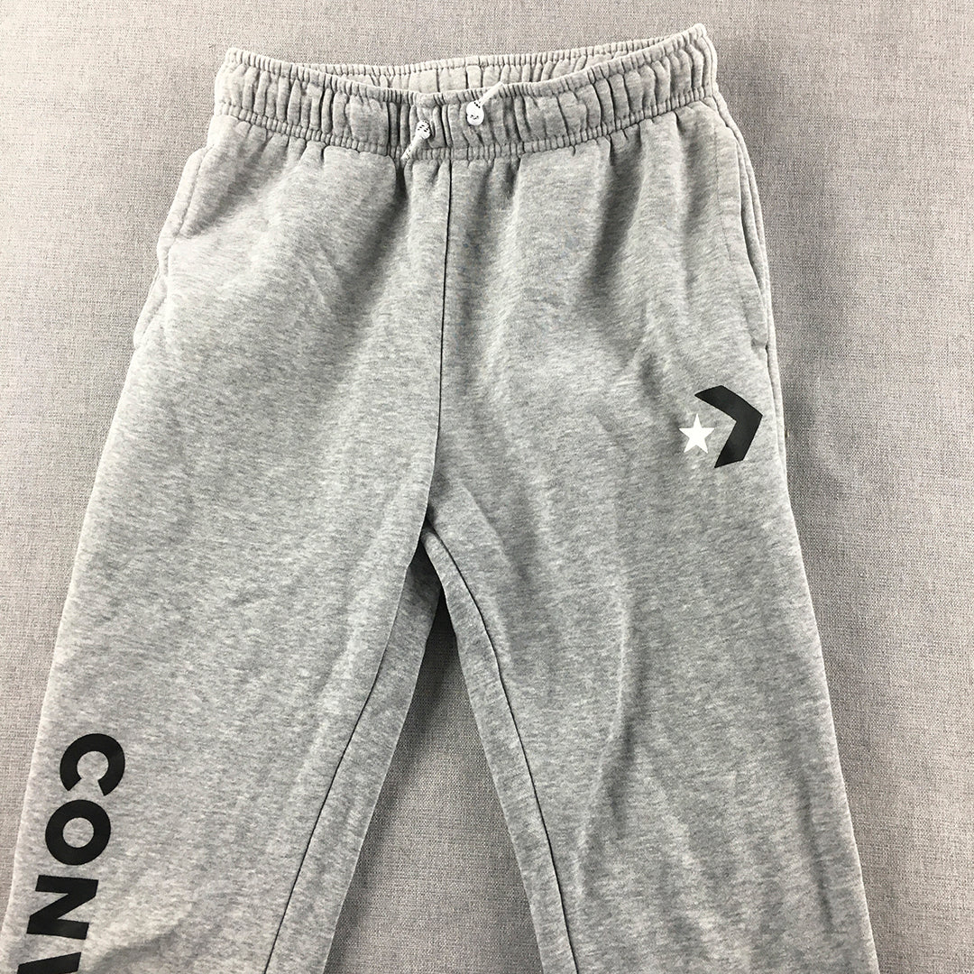 Converse Kids Boys Tracksuit Pants Size M (10 - 12 Years) Grey Logo Jogger