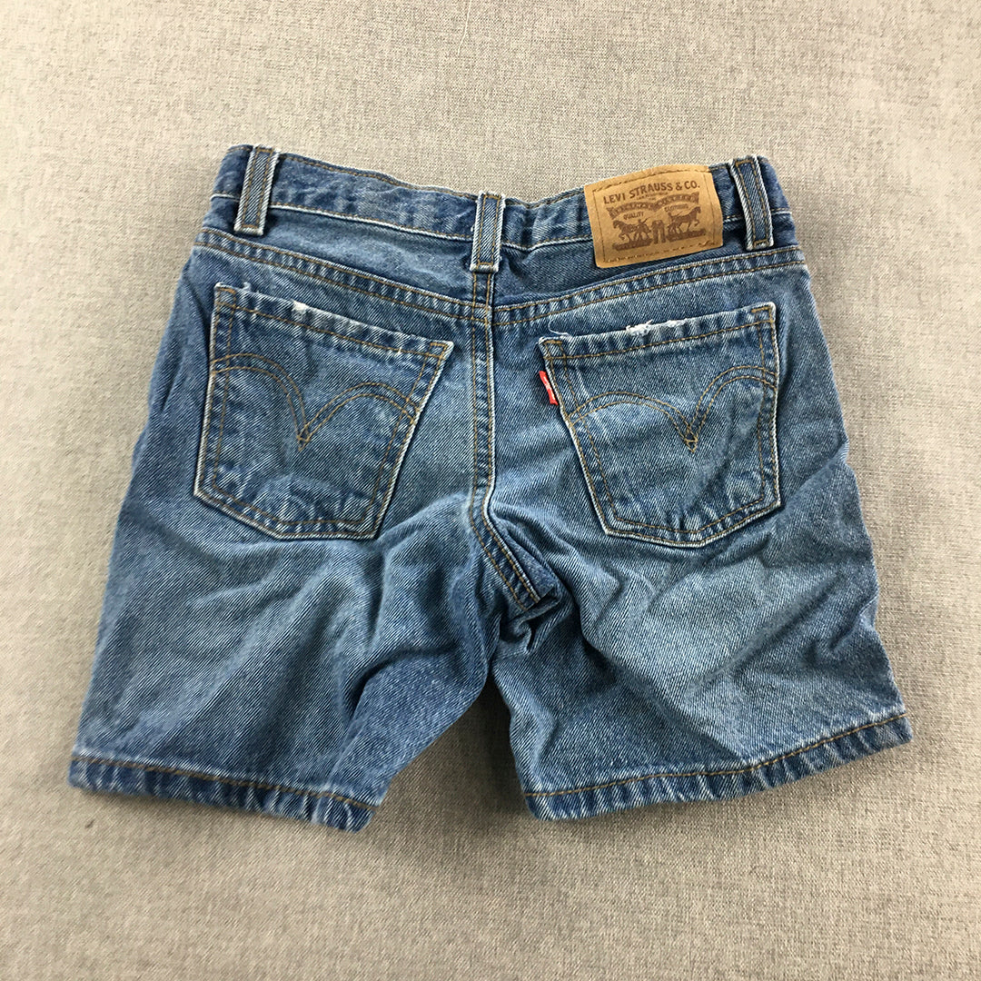 Levi's Kids Girls Denim Shorts Size 6 Blue Pockets Distressed