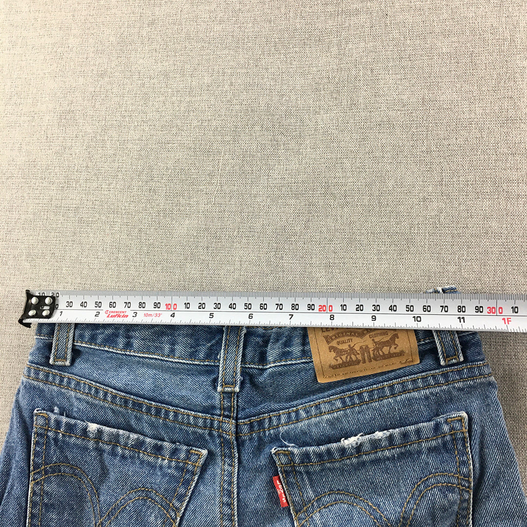 Levi's Kids Girls Denim Shorts Size 6 Blue Pockets Distressed