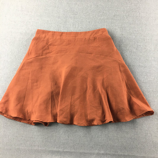 Valleygirl Womens Mini Skirt Size 10 Orange A-Line