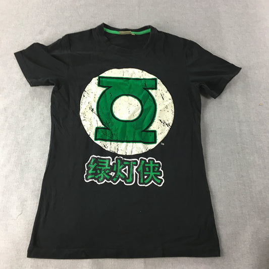 Green Lantern Womens T-Shirt Size L Black DC Comics Superhero Tee