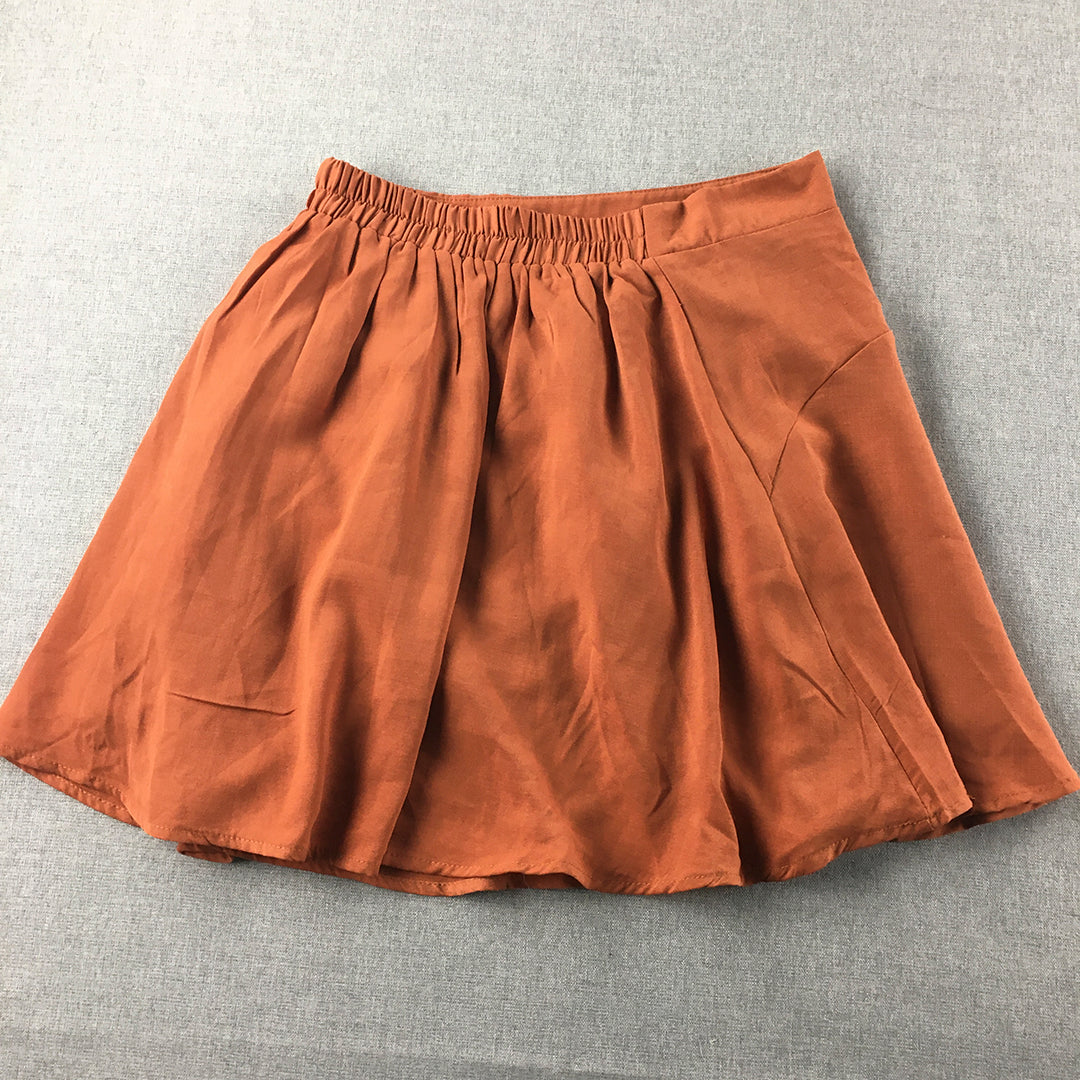 Valleygirl Womens Mini Skirt Size 10 Orange A-Line