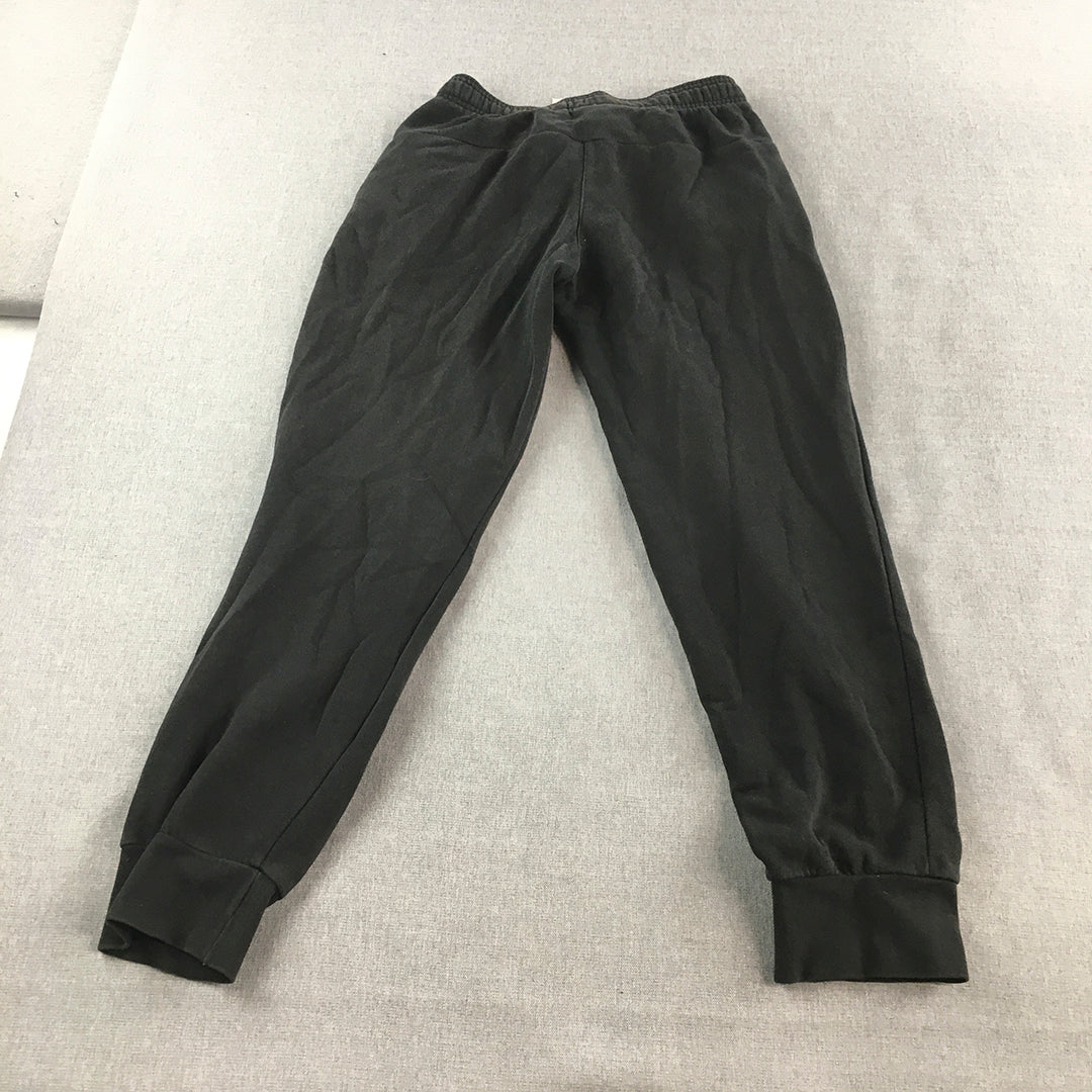 Adidas Kids Boys Tracksuit Pants Size 11 - 12 Years Black Logo Jogger