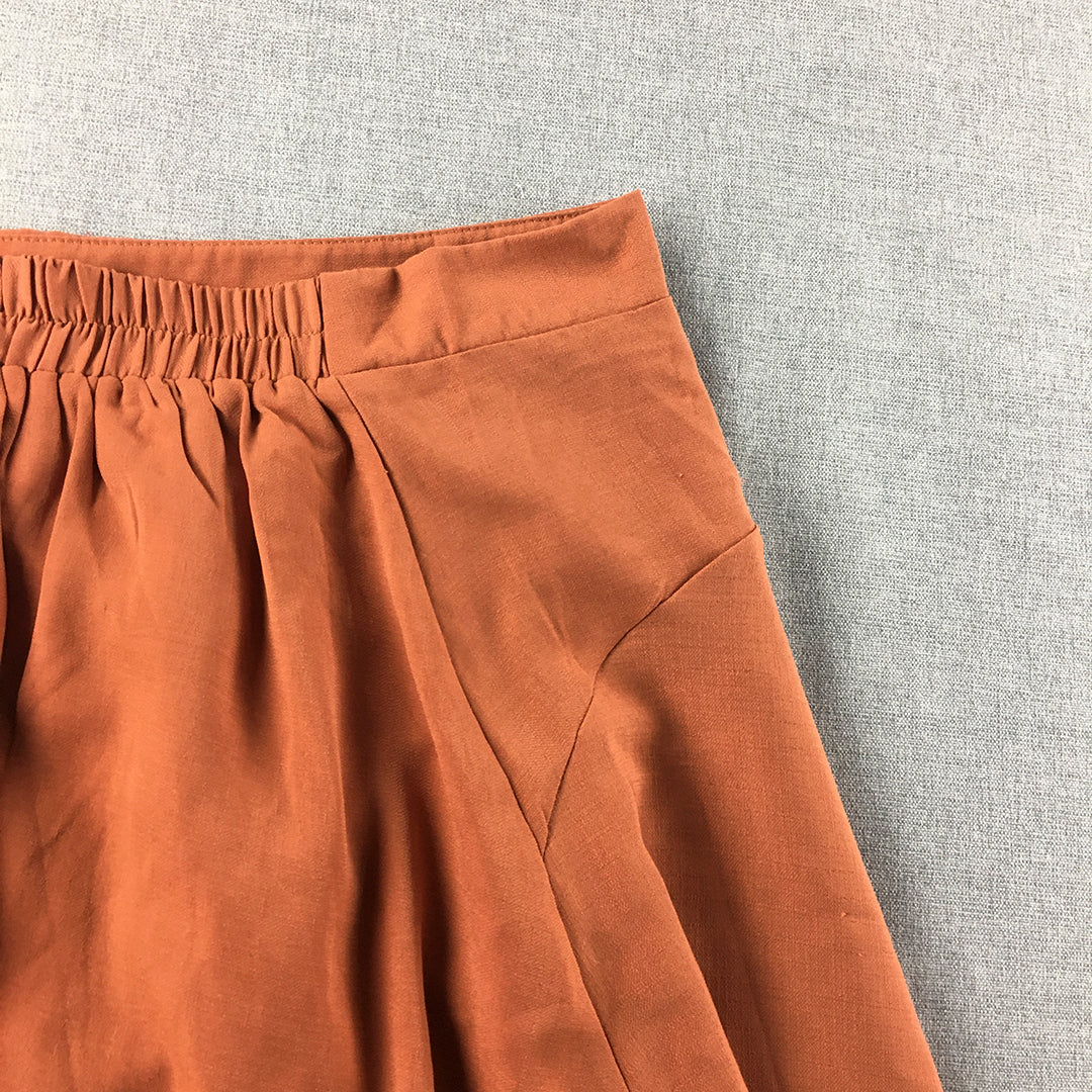 Valleygirl Womens Mini Skirt Size 10 Orange A-Line