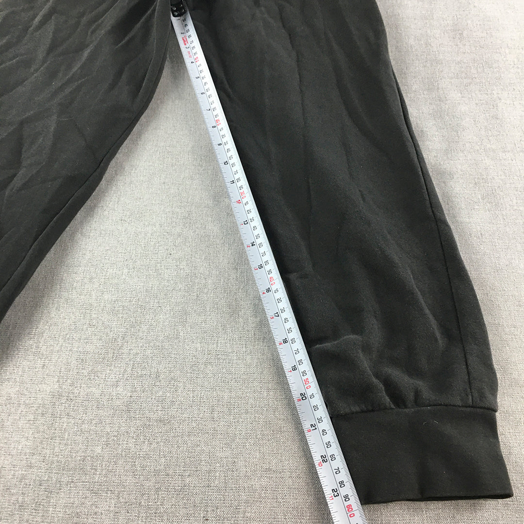 Adidas Kids Boys Tracksuit Pants Size 11 - 12 Years Black Logo Jogger