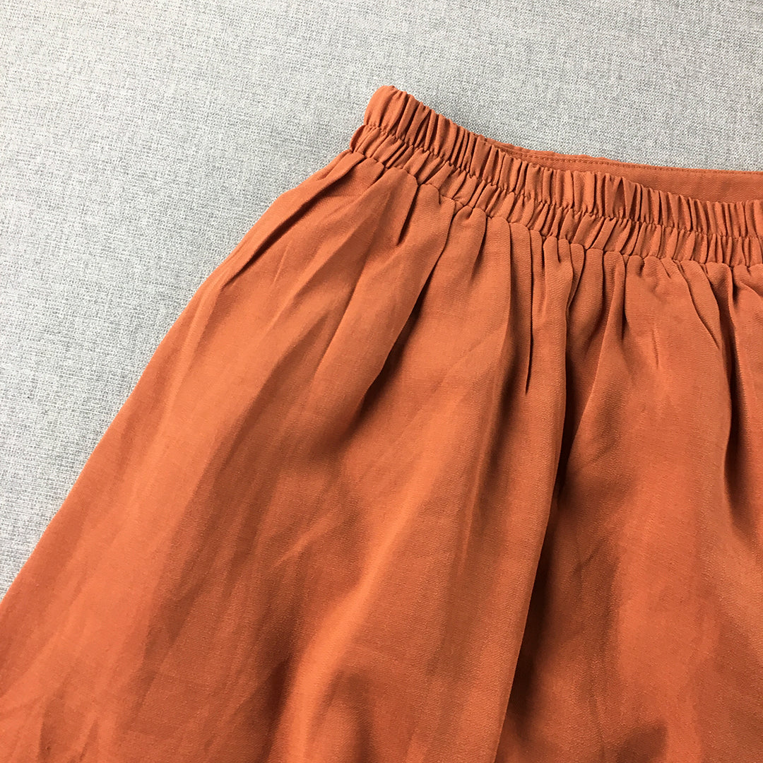 Valleygirl Womens Mini Skirt Size 10 Orange A-Line