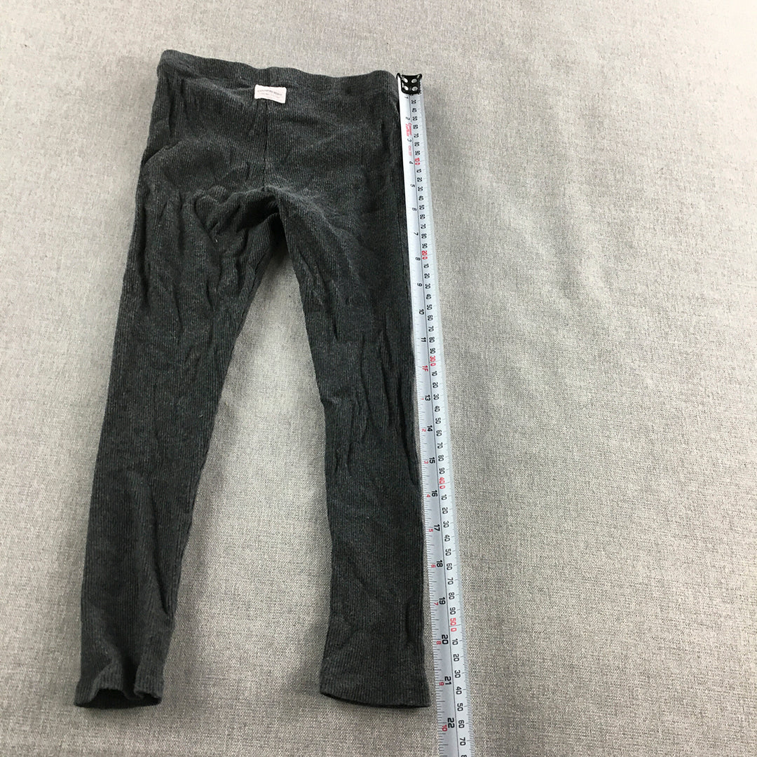 Country Road Kids Girls Leggings Size 4 Grey Knit Stretch Pants