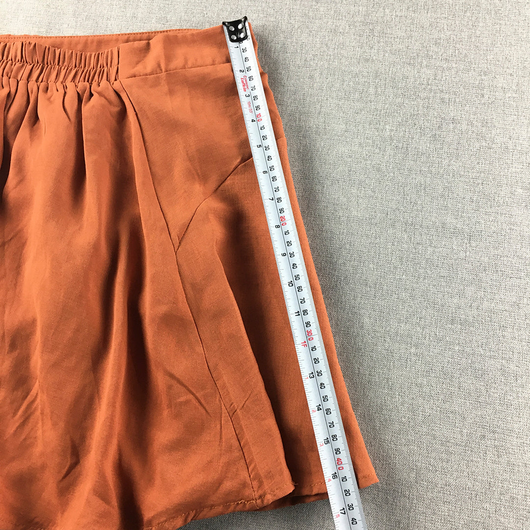 Valleygirl Womens Mini Skirt Size 10 Orange A-Line