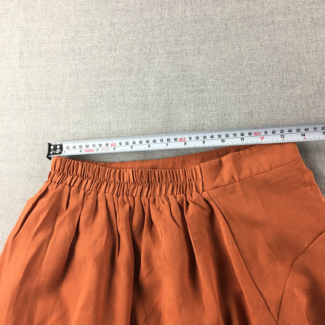 Valleygirl Womens Mini Skirt Size 10 Orange A-Line