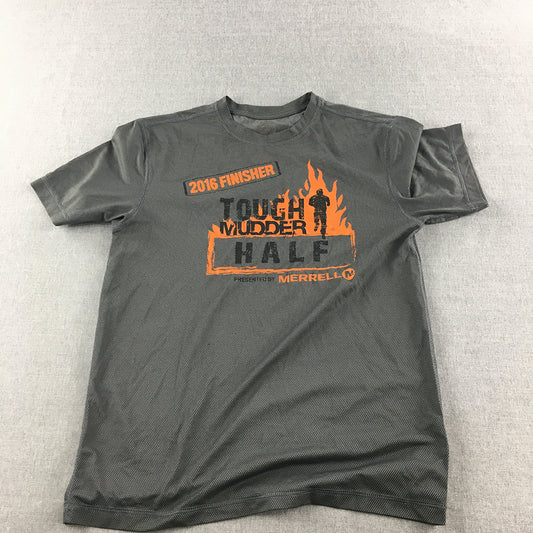 Merrell Tough Mudder Half Marathon 2016 Mens T-Shirt Size S Grey Short Sleeve