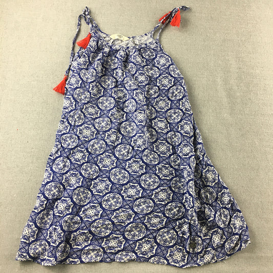 Red Womens Mini Dress Size 12 Blue Floral Sleeveless