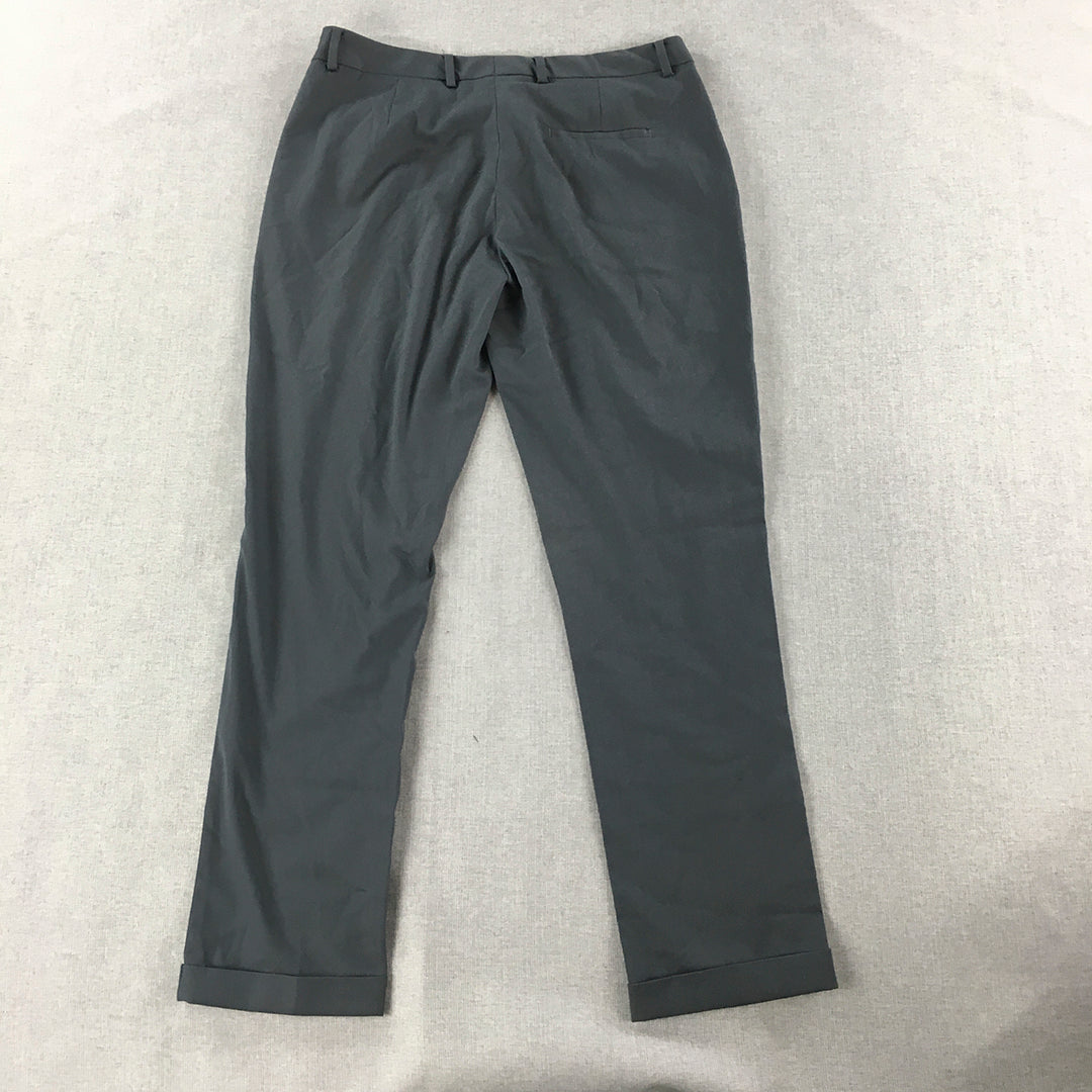 Allen Solly Mens Dress Pants Size 30 Navy Blue Tapered Fit Formal