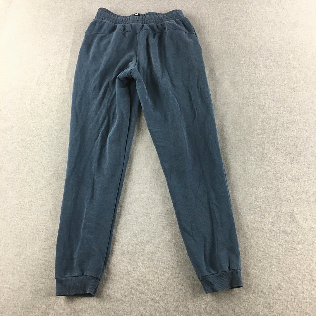 Puma Kids Boys Tracksuit Pants Size M (11 - 12 Years) Blue Logo Jogger