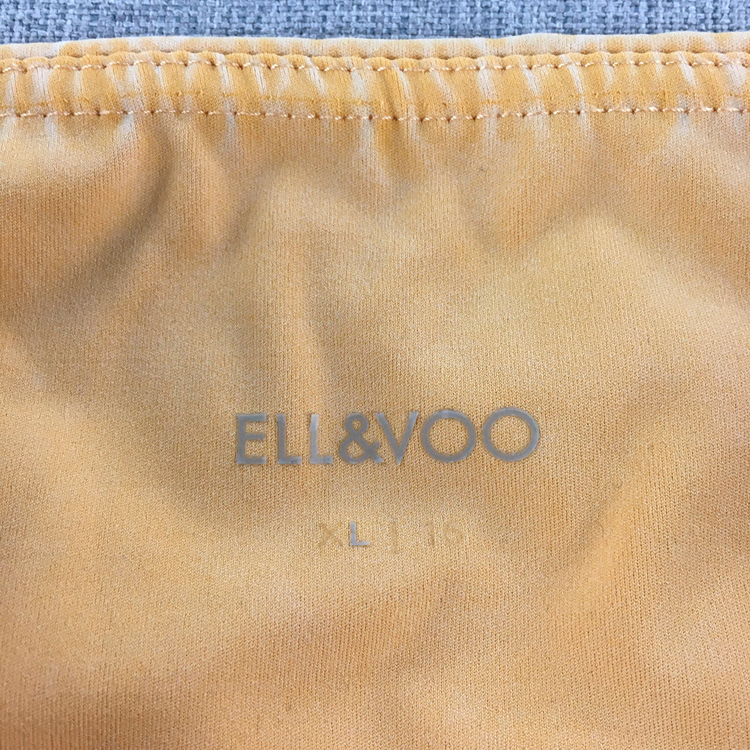 Ell & Voo Womens Activewear Shorts Size XL Peach Orange Legging Pockets