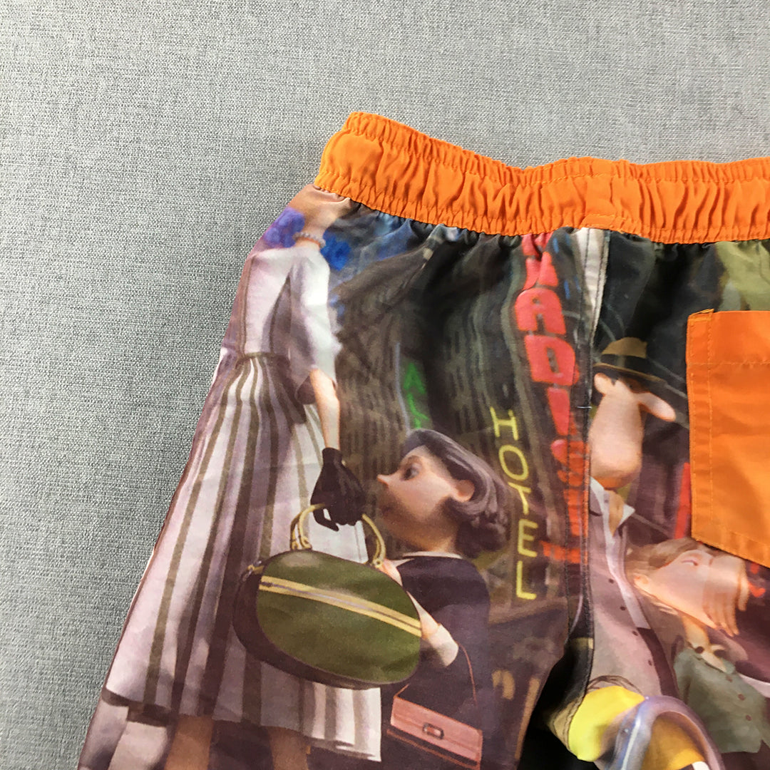 Minions Kids Boys Shorts Size 5 Yellow Orange Drawstring