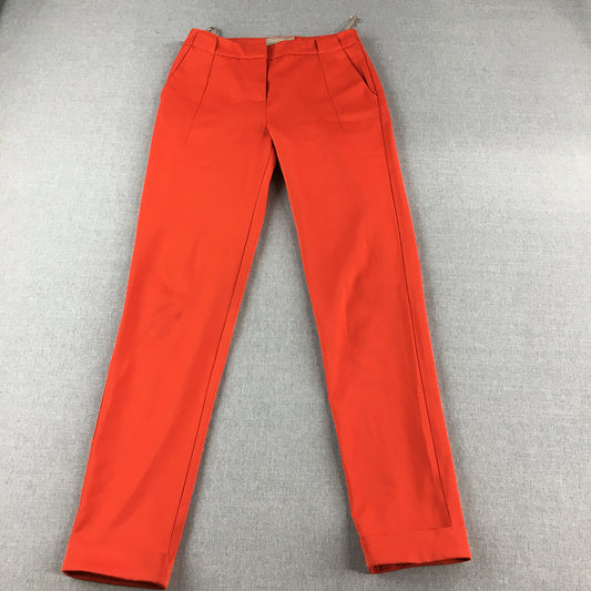 Forcast Womens Pants Size 8 Red Pleated Pockets