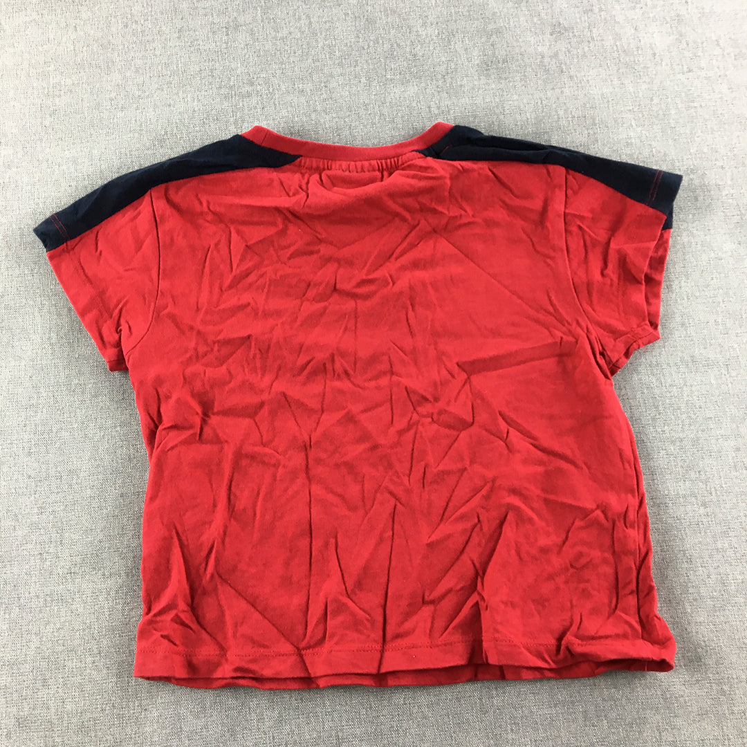 FILA Kids Girls T-Shirt Size 9 Red Logo Short Sleeve Top