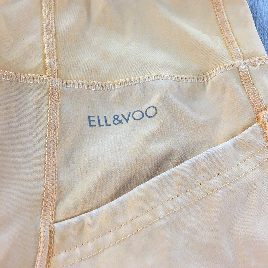 Ell & Voo Womens Activewear Shorts Size XL Peach Orange Legging Pockets