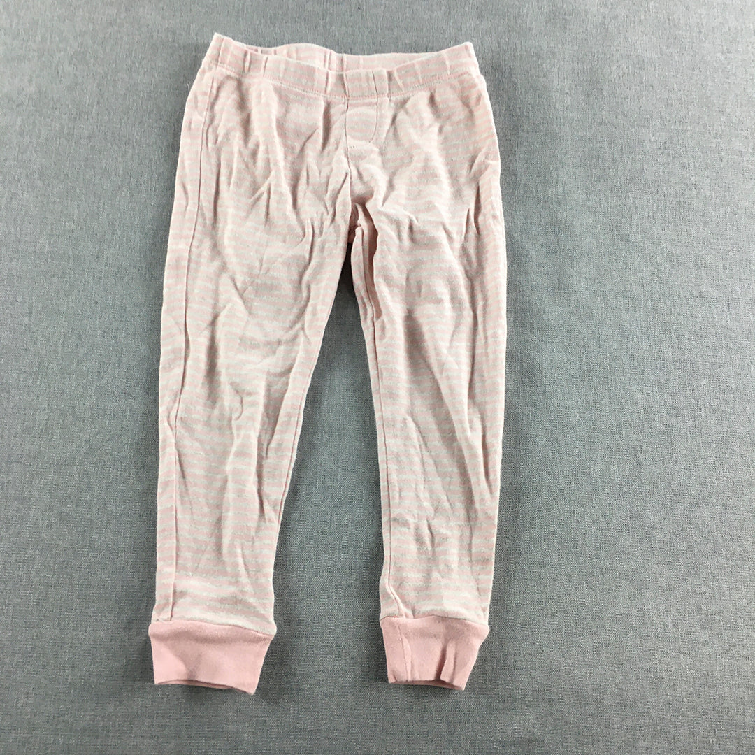 Seed Heritage Kids Girls Pants Size 4 Pink Striped Elastic Waist