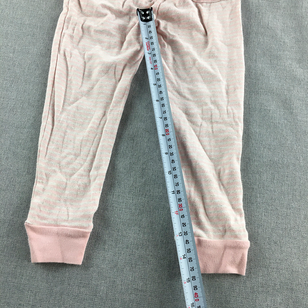 Seed Heritage Kids Girls Pants Size 4 Pink Striped Elastic Waist