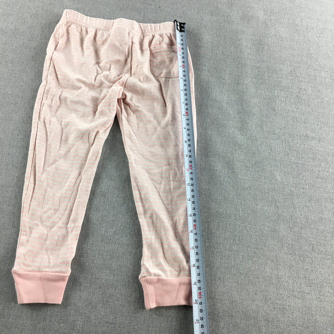 Seed Heritage Kids Girls Pants Size 4 Pink Striped Elastic Waist