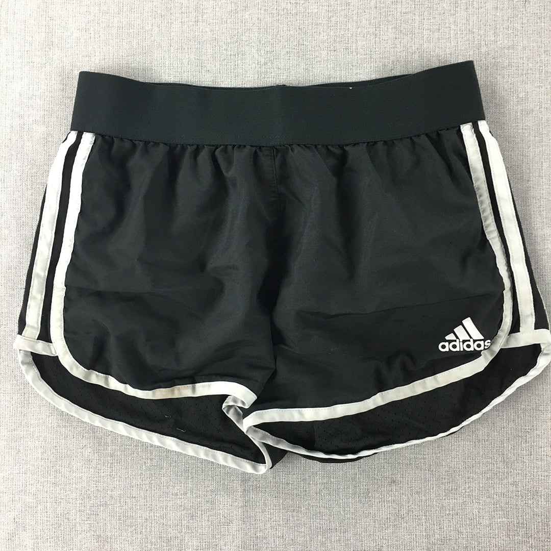 Adidas Kids Girls Shorts Youth Size XL (14 - 15 Years) Black Logo Running