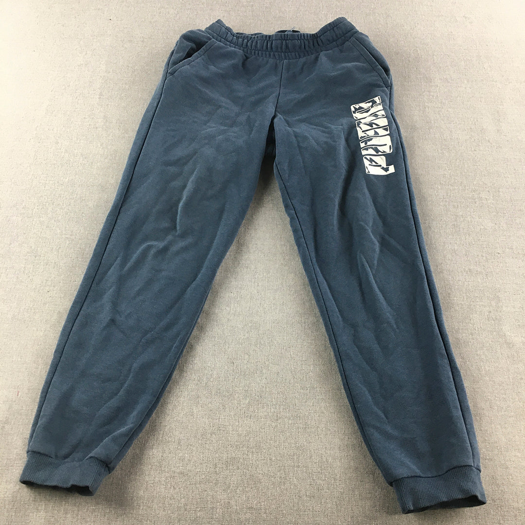 Puma Kids Boys Tracksuit Pants Youth Size M (11 - 12 Years) Blue Logo Jogger