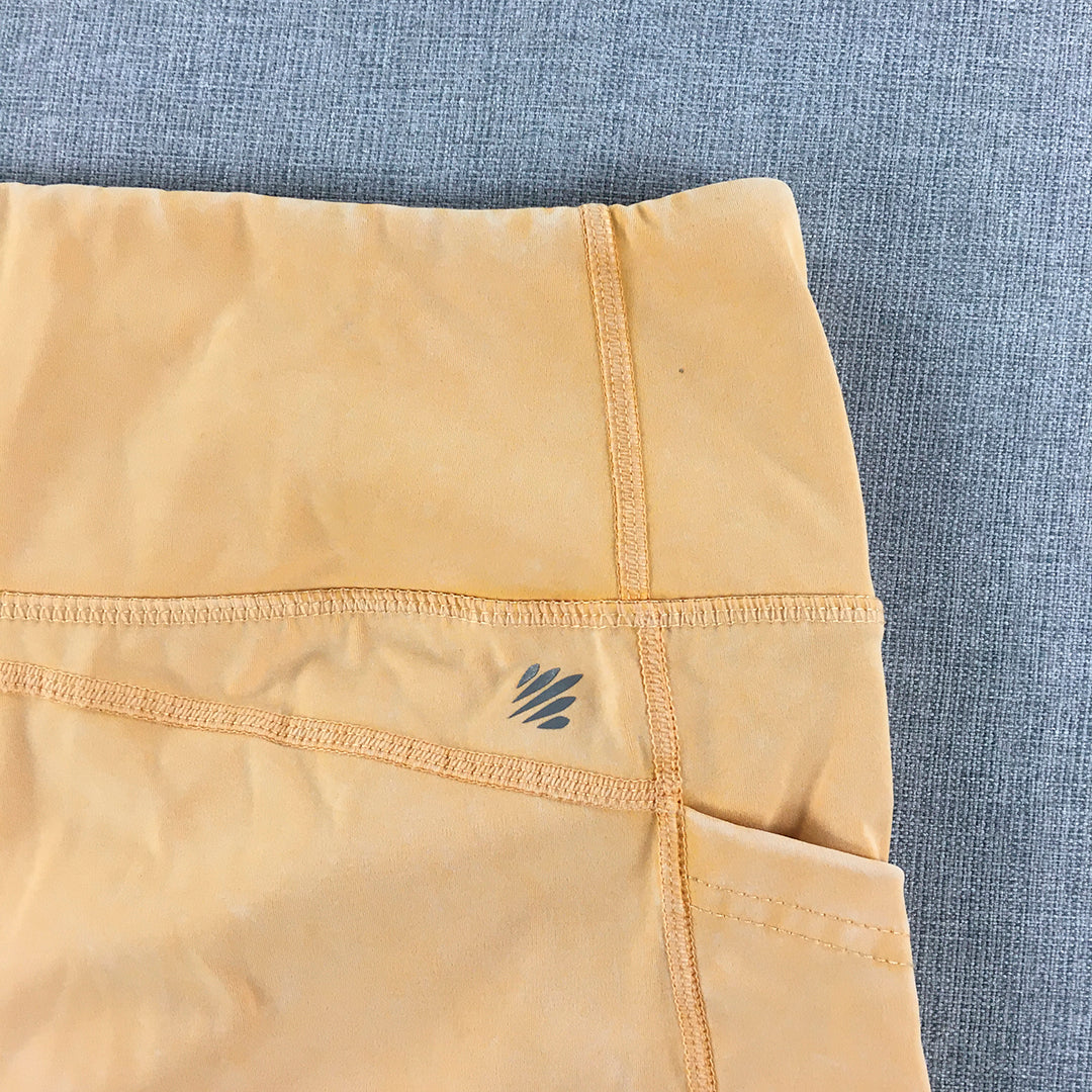 Ell & Voo Womens Activewear Shorts Size XL Peach Orange Legging Pockets