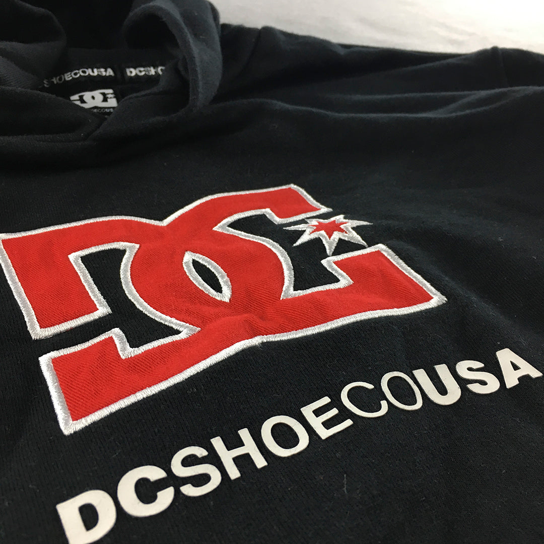 DC Shoe Co Kids Boys Sweater Youth Size L (14) Black Logo Skate Brand Hoodie