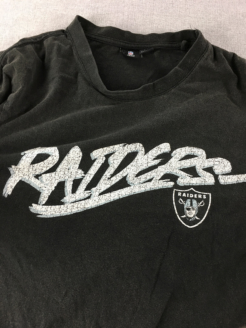 Las Vegas Raiders Mens T-Shirt Size S Black NFL Football Logo Oakland