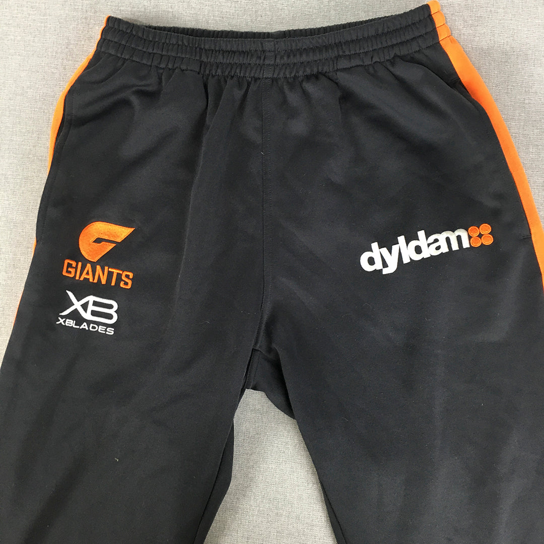 GWS Giants Mens Tracksuit Pants Size S Grey AFL Football Jogger X-Blades