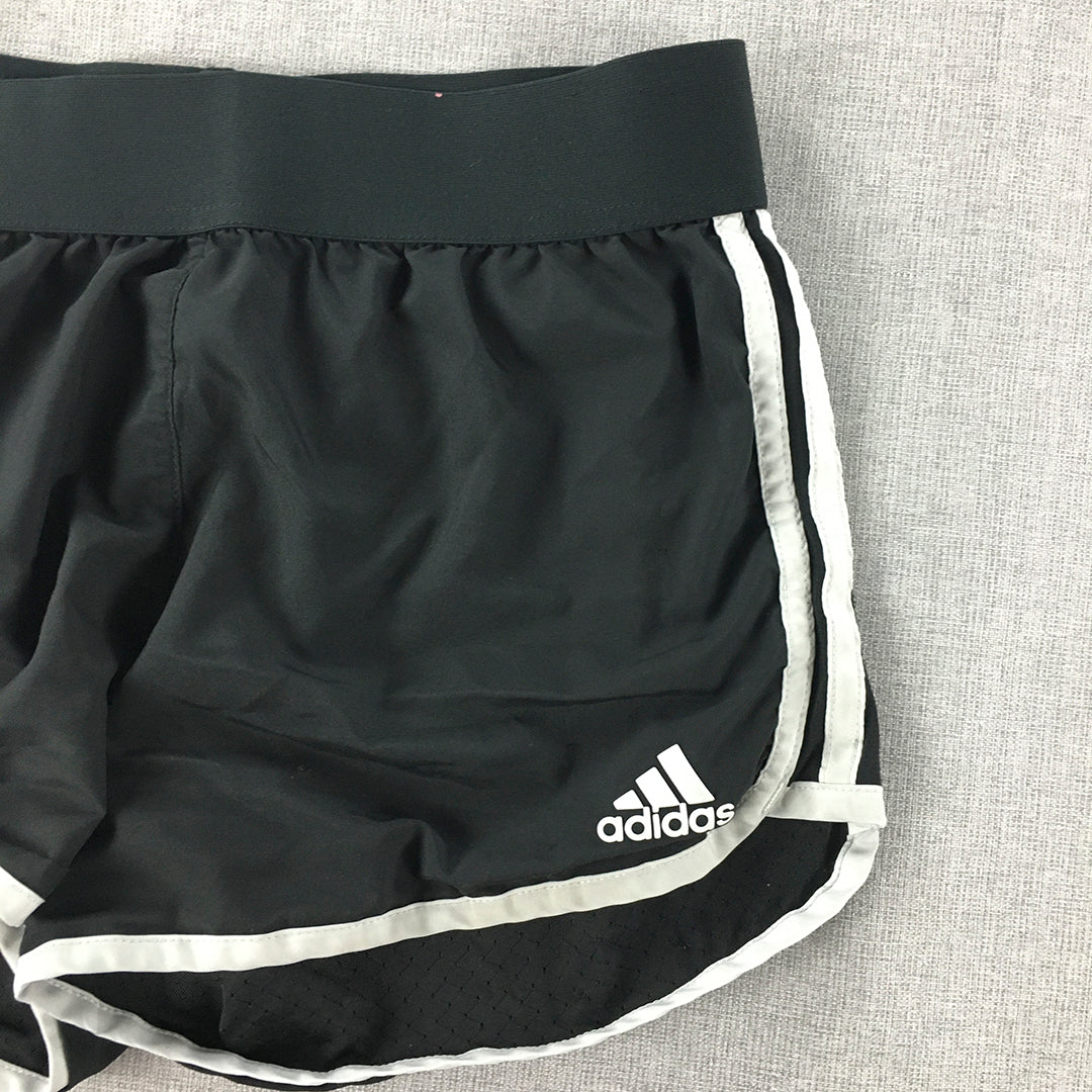 Adidas Kids Girls Shorts Youth Size XL (14 - 15 Years) Black Logo Running