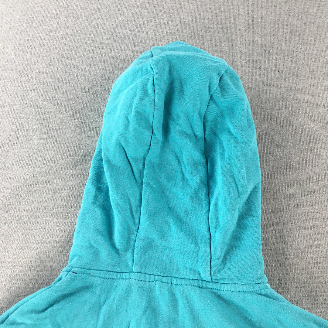 Just Add Sugar Womens Hoodie Jacket Size 12 Blue Zip-Up Birds Pockets Coat