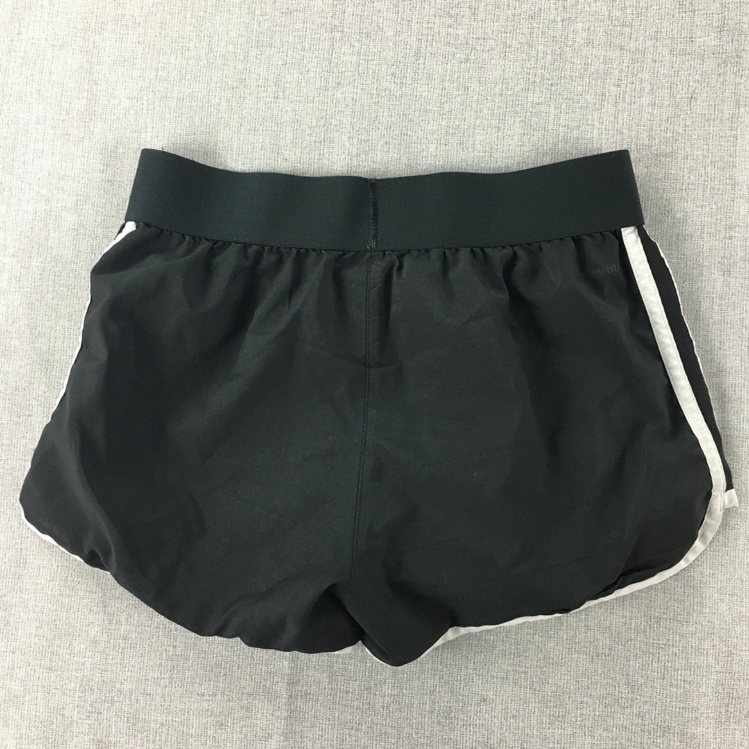 Adidas Kids Girls Shorts Youth Size XL (14 - 15 Years) Black Logo Running