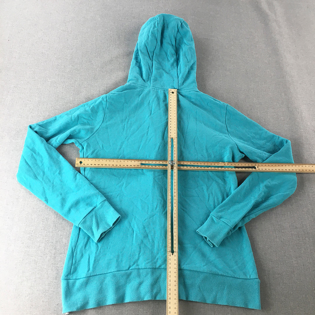 Just Add Sugar Womens Hoodie Jacket Size 12 Blue Zip-Up Birds Pockets Coat