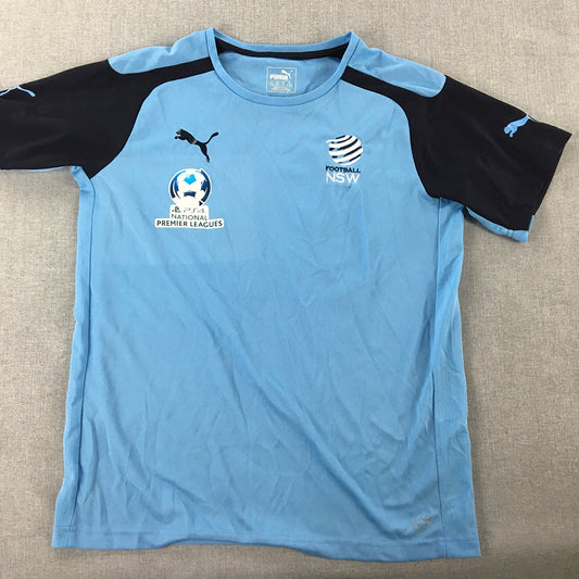 Puma Football NSW Institute Jersey Kids Boys Size 16 Years Blue Shirt NPL NSW