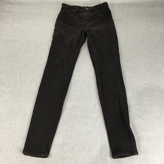 Uniqlo Womens Skinny Jeans Size XS (W24 x L27) Black Dark Wash Denim Stretch