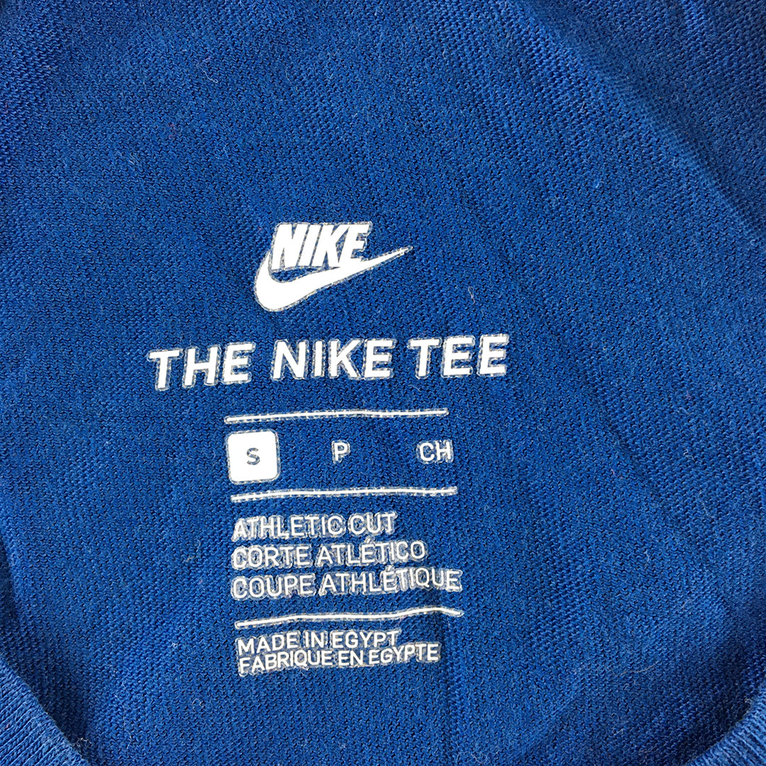 Nike Kids Boys T-Shirt Youth Size S Blue Logo Short Sleeve Tee