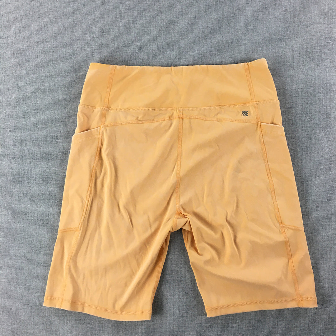 Ell & Voo Womens Activewear Shorts Size XL Peach Orange Legging Pockets