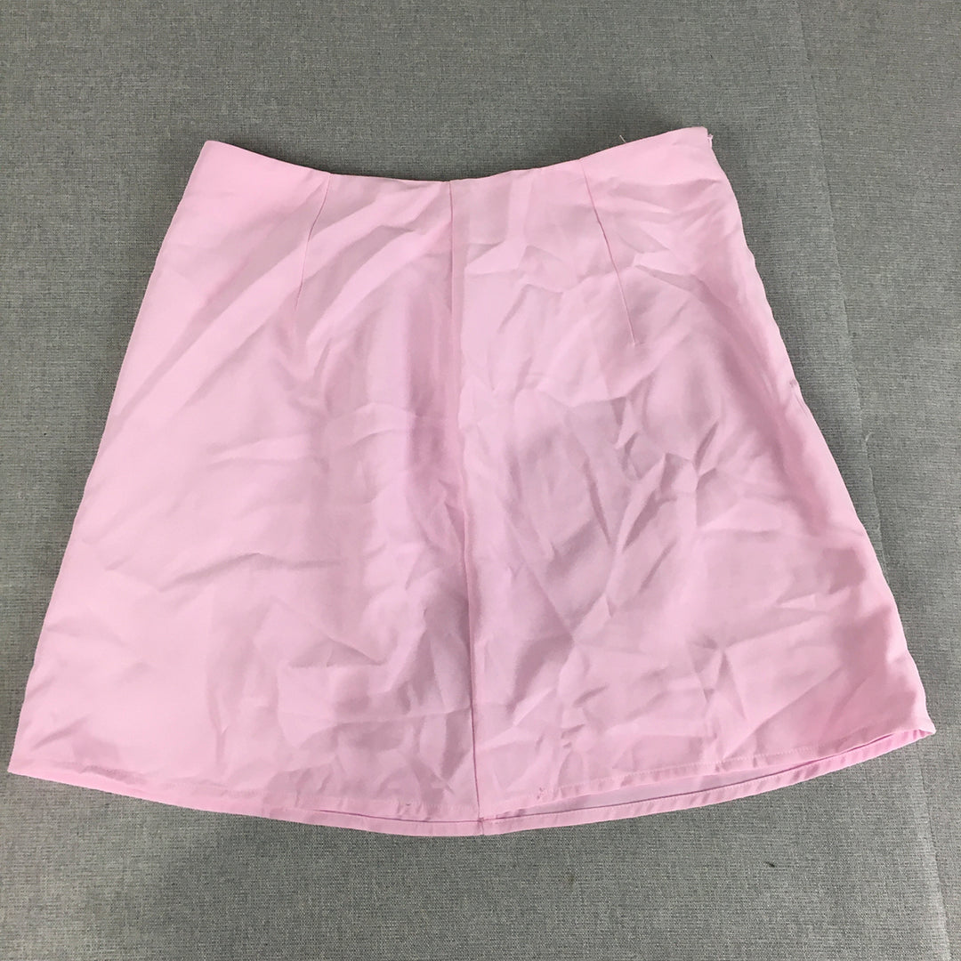 NEW Peppermayo Womens Skirt Size 10 Pink A-Line Mini